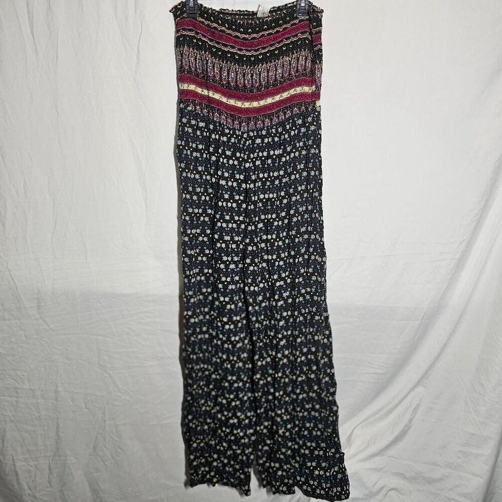 boho whimsigoth stretchy wide leg strapless romper